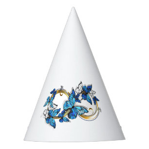 Gorro De Fiesta Símbolo infinito de mariposas Morpho azules