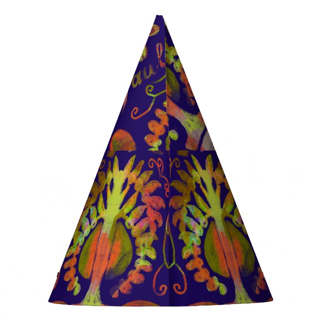 Gorro De Fiesta Simetría oriental psicodélica Resumen Arte (Reverso)