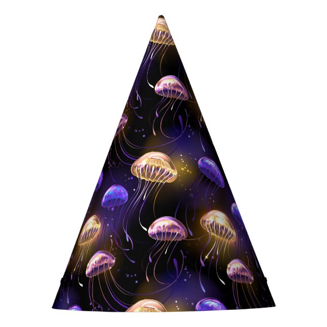 Gorro De Fiesta Sin soldadura con medusas brillantes (Anverso)