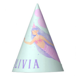 Gorro De Fiesta Sirena bajo el mar Chica de cumpleaños nombre edad