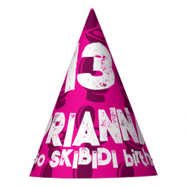 Gorro De Fiesta Skibidi Toilet Pink Birday