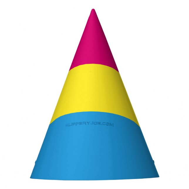 Gorro De Fiesta SlipperyJoe bandera pansexual del orgullo amarillo (Anverso)