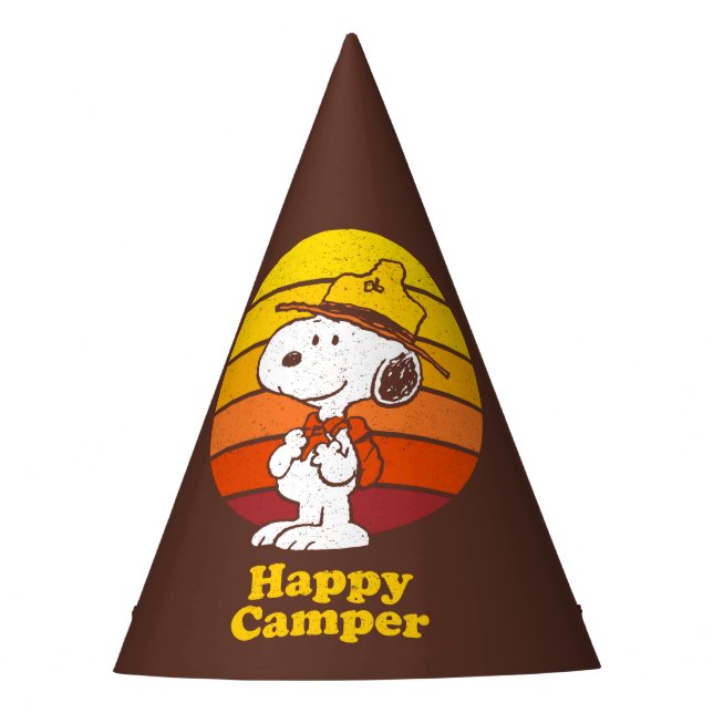 Gorro De Fiesta Snoopy | Beagle Scout - Camper feliz (Anverso)