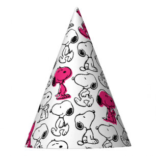 Gorro De Fiesta Snoopy Black & Magenta Pattern