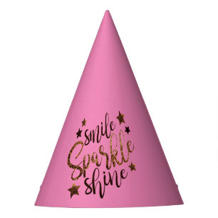Gorro De Fiesta Sonrisa rosa, espuma, resina