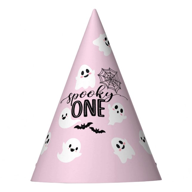 Gorro De Fiesta Spooky One Ghost Pink Halloween (Anverso)