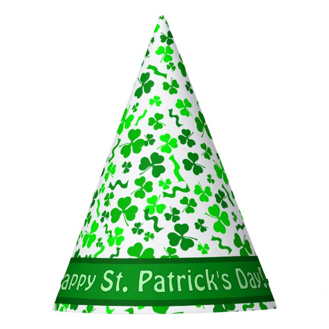 Gorro De Fiesta St Patrick's Day Lucky Shamrocks Personalized (Anverso)