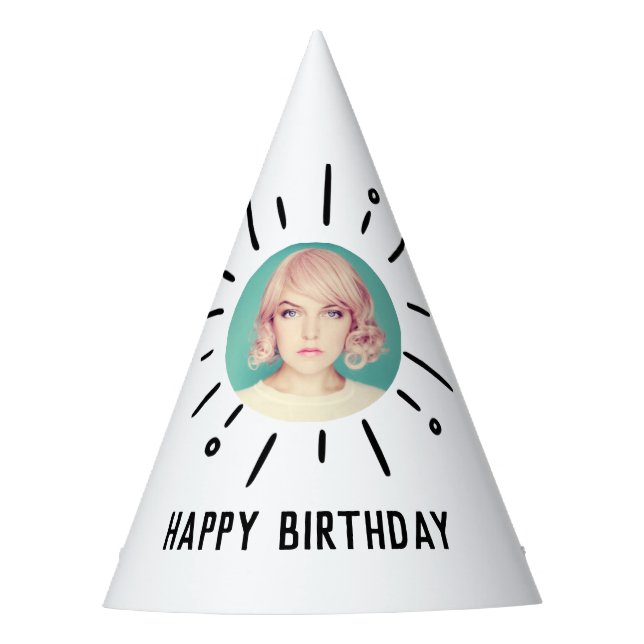 Gorro De Fiesta STARBURST | Custom Simple & Chic Photo (Anverso)