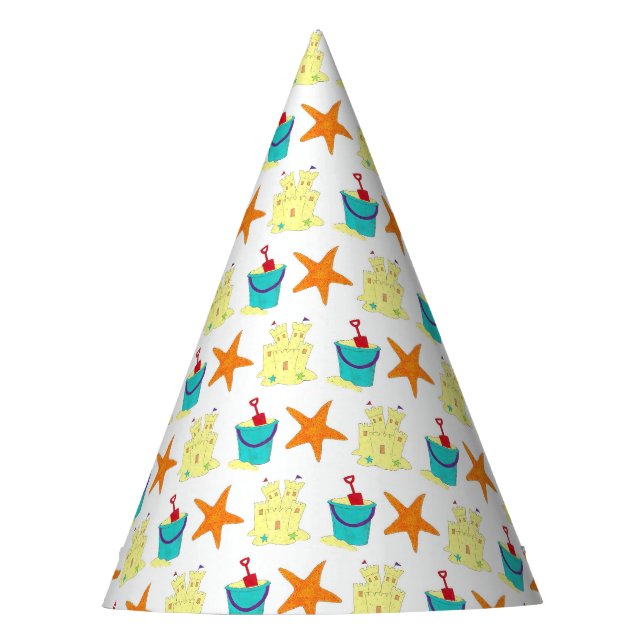 Gorro De Fiesta Starfish Sandcastle Beach Pail Summer Vacation Fun (Anverso)
