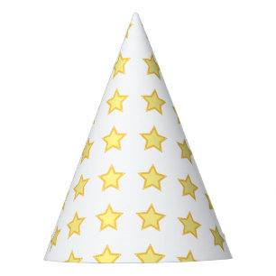 Gorro De Fiesta Stars Yellow simple Birthday Magic fiesta