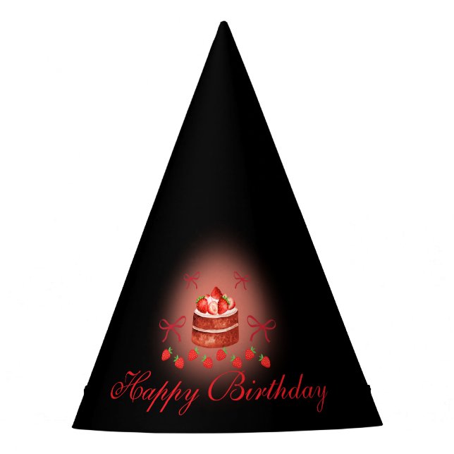 Gorro De Fiesta Strawberry Birthday Paper Cups (Anverso)