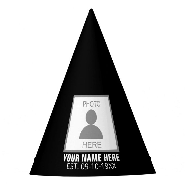 Gorro De Fiesta Su foto aquí Nombre y edad (Anverso)