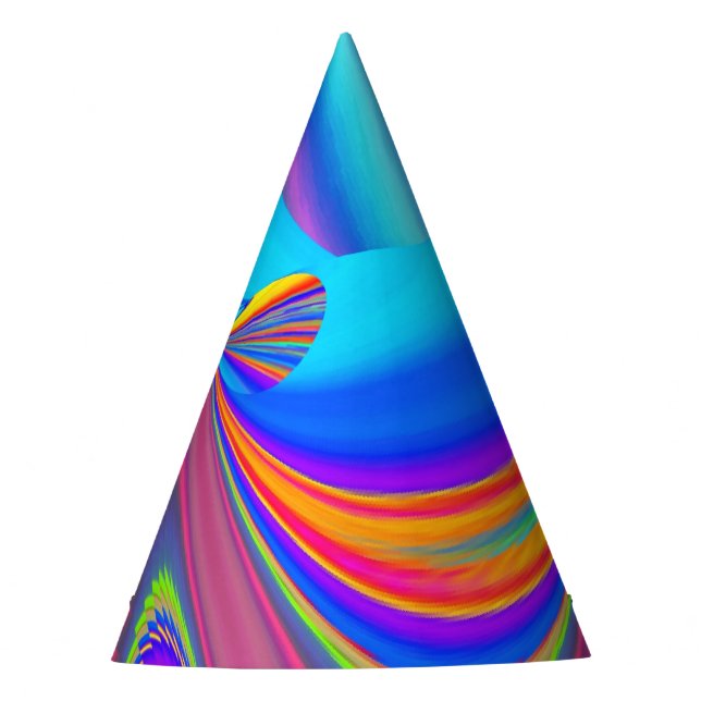 Gorro De Fiesta Summerfeeling, Resumen 3D Rainbowart (Anverso)