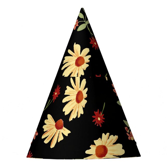 Gorro De Fiesta Sunflowers de otoño: Armonía Red-Naranja. (Anverso)