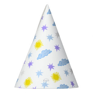 Gorro De Fiesta Sunny, Cloudy, Starry Weather Pattern Funny