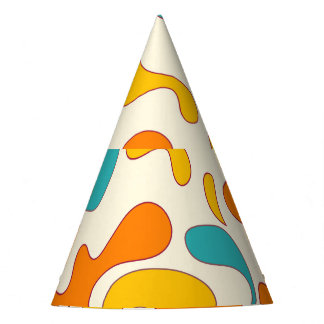 Gorro De Fiesta Swirls Retro: Patrón Floral Vintage