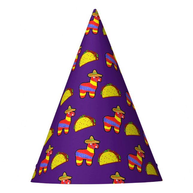 Gorro De Fiesta Tacos + Pinatas (Anverso)