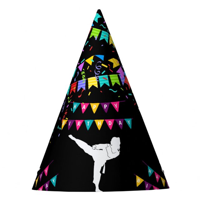 Gorro De Fiesta Taekwondo Girl Player Birthday (Anverso)