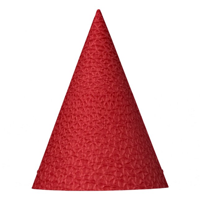 Gorro De Fiesta Tapón de cuero artificial rojo oscuro. (Anverso)