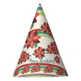 Gorro De Fiesta Teales de Borgoña y Lime