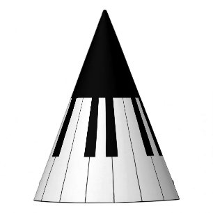 Gorro De Fiesta Teclado simple y elegante de piano negro y blanco
