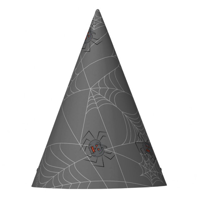 Gorro De Fiesta telaraña y calabazas de Halloween (Anverso)