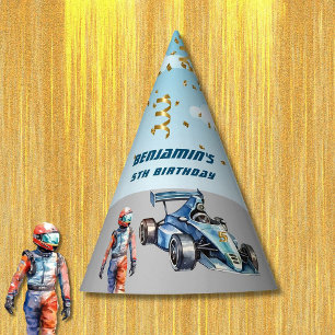 Gorro De Fiesta Tema de la Carreras automática del niño 5 cumpleañ