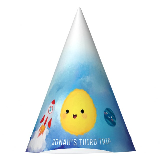 Gorro De Fiesta Tema espacial Roca espacial (Anverso)