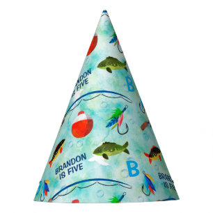 Gorro De Fiesta Temática de los niños de 5 años de la pesca de 