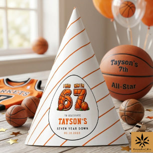 Gorro De Fiesta Tenía 6 años, ahora tengo 7 Baloncesto – Cumpleaño