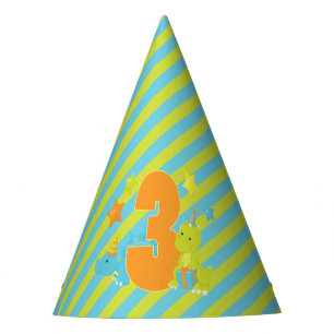 Gorro De Fiesta Tercer Stegosaurus de T-Rex del dinosaurio del