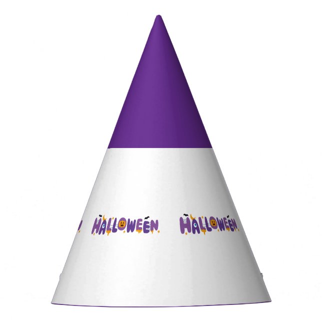 Gorro De Fiesta Texto festivo de Halloween Material de artesanía p (Anverso)