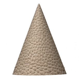 Gorro De Fiesta Textura de cuero beige, fondo sin costura.