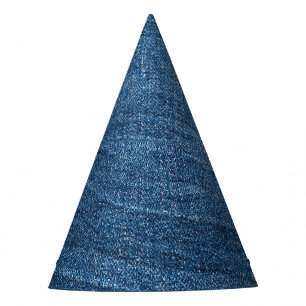 Gorro De Fiesta Textura de Denim Azul: Jeans Clásicos.