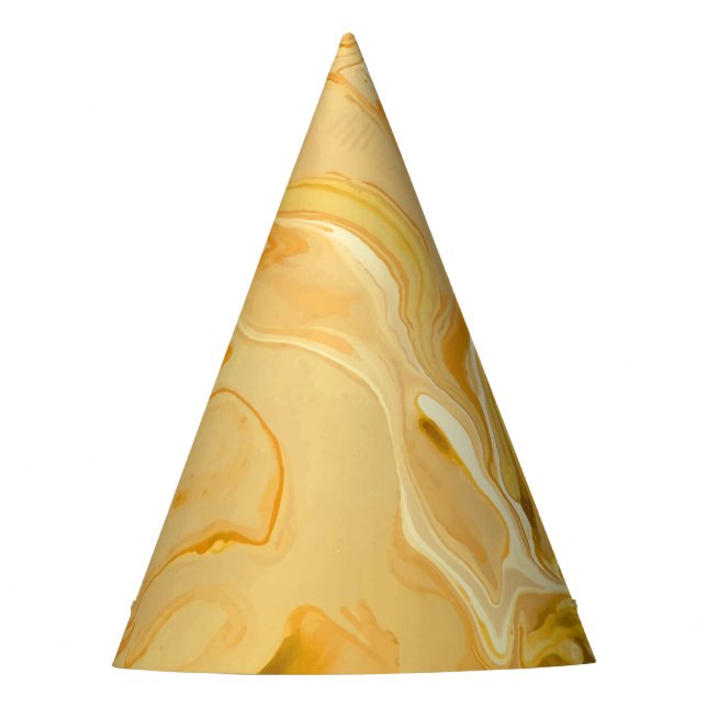 Gorro De Fiesta Textura de Mármol Dorado (Anverso)