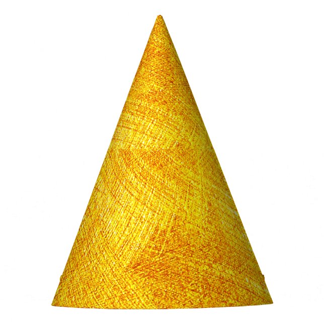 Gorro De Fiesta Textura dorada de lujo, fondo abstracto. (Anverso)
