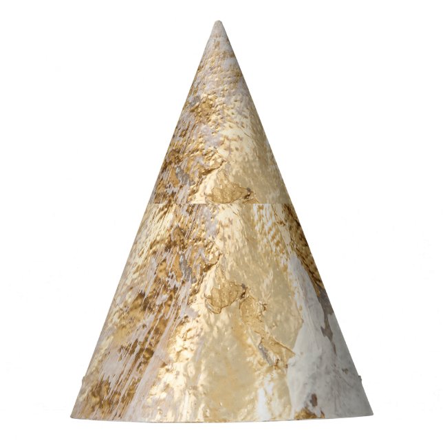 Gorro De Fiesta Textura pintada con pincel de oro blanco. (Anverso)