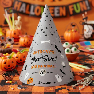 Gorro De Fiesta Three Spirit! Cumpleaños 3 de Halloween