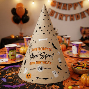 Gorro De Fiesta Three Spirit! Cumpleaños 3 de Halloween