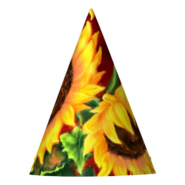 Gorro De Fiesta Three Sunflowers Party Hat (Anverso)