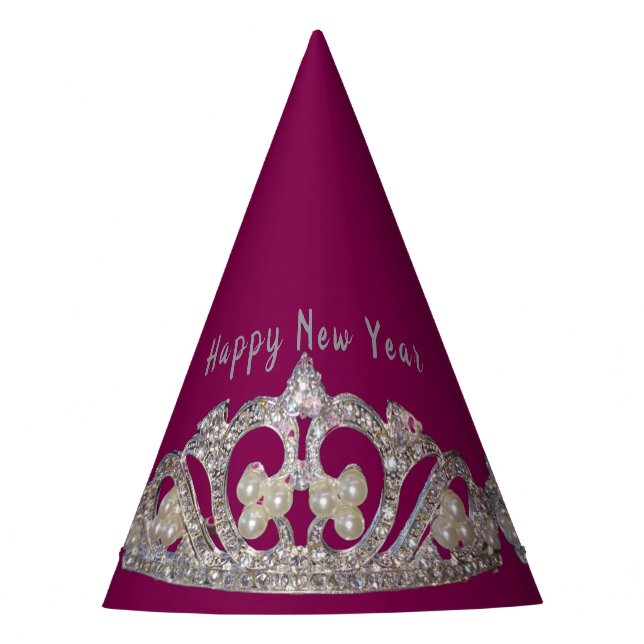Gorro De Fiesta Tiara Print New Year Party Hat (Anverso)