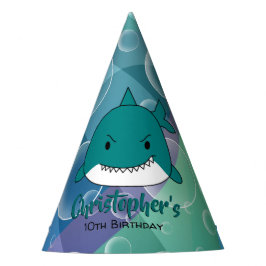 Gorro De Fiesta Tiburón Personalizado de Cumpleaños