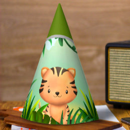 Gorro De Fiesta Tigre de cumpleaños de Safari