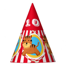 Gorro De Fiesta Tigre personalizado de la fiesta de cumpleaños de 