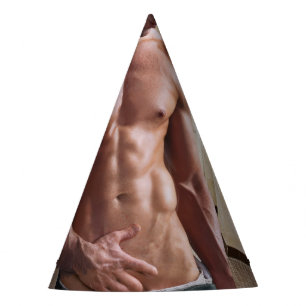 Gorro De Fiesta Torso de hombre musculoso sin camiseta de Slippery