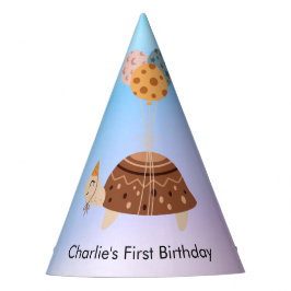 Gorro De Fiesta Tortuga con 3 globos de colores