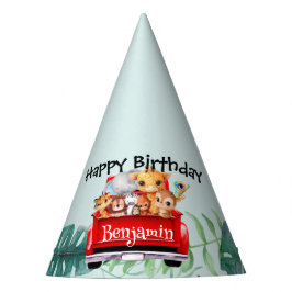 Gorro De Fiesta Tractor de camión de granja de la jungla del zooló