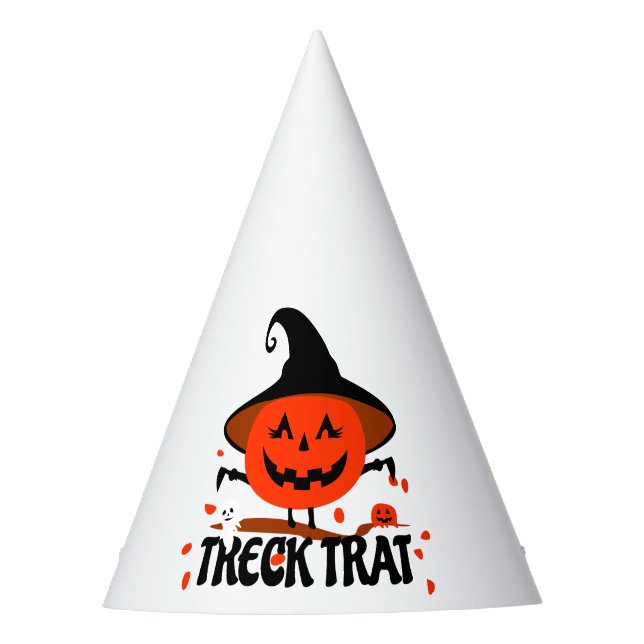 Gorro De Fiesta Treck Trat Pumpkin Sonriente (Anverso)