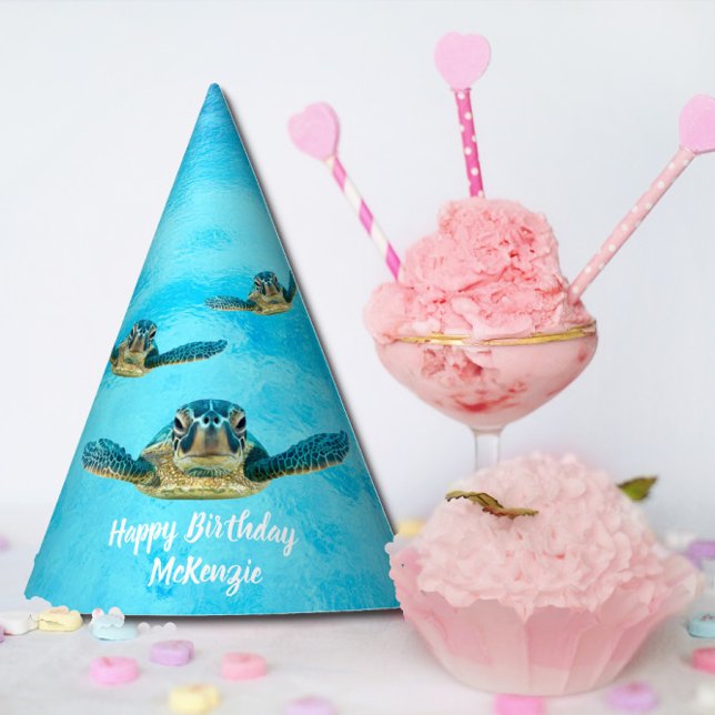 Gorro De Fiesta Tres tortugas marinas nadando (Subido por el creador)