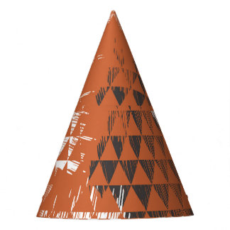 Gorro De Fiesta Triangles Seamless: Fondo Naranja
